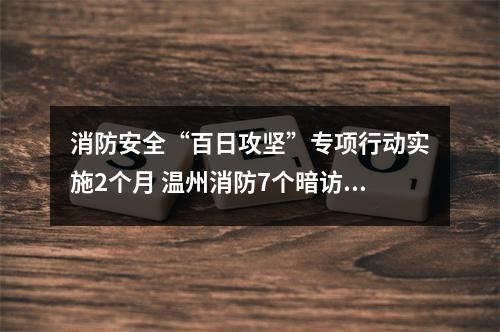 消防安全“百日攻坚”专项行动实施2个月 温州消防7个暗访督查小组深入各地“回头看”