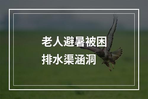 老人避暑被困排水渠涵洞