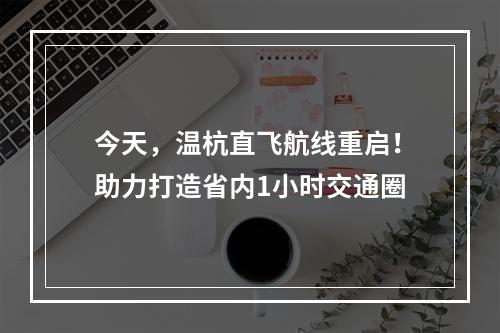 今天，温杭直飞航线重启！助力打造省内1小时交通圈