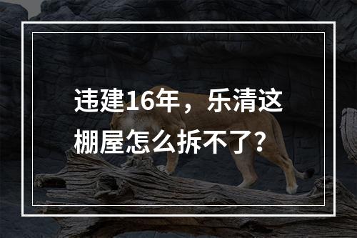 违建16年，乐清这棚屋怎么拆不了？