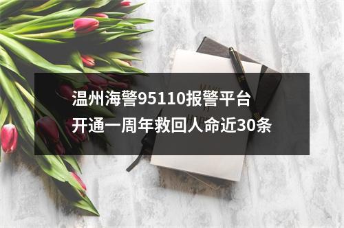 温州海警95110报警平台开通一周年救回人命近30条