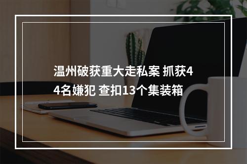 温州破获重大走私案 抓获44名嫌犯 查扣13个集装箱