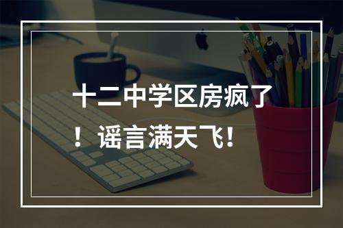 十二中学区房疯了！谣言满天飞！
