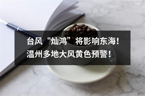 台风“灿鸿”将影响东海！温州多地大风黄色预警！