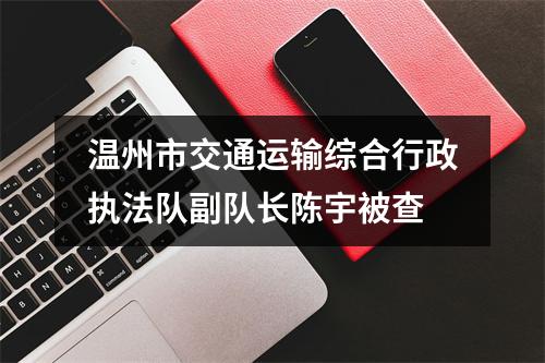 温州市交通运输综合行政执法队副队长陈宇被查