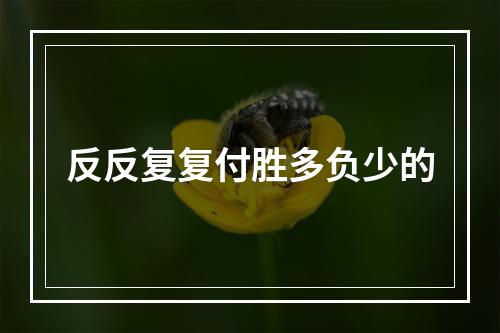 反反复复付胜多负少的