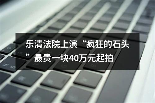 乐清法院上演“疯狂的石头”最贵一块40万元起拍