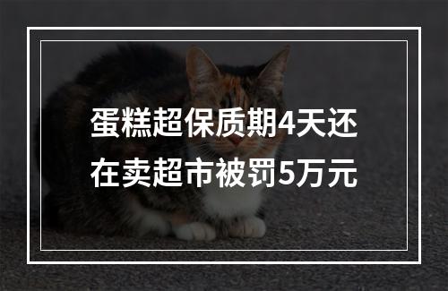 蛋糕超保质期4天还在卖超市被罚5万元