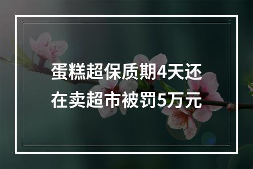 蛋糕超保质期4天还在卖超市被罚5万元