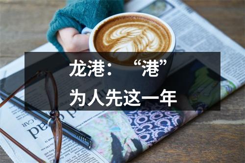 龙港：“港”为人先这一年