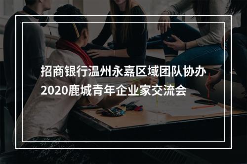 招商银行温州永嘉区域团队协办2020鹿城青年企业家交流会