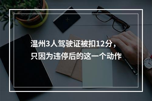 温州3人驾驶证被扣12分，只因为违停后的这一个动作