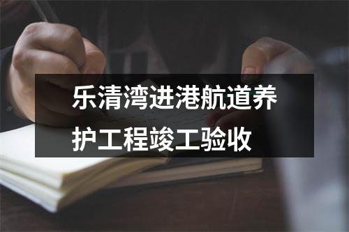 乐清湾进港航道养护工程竣工验收