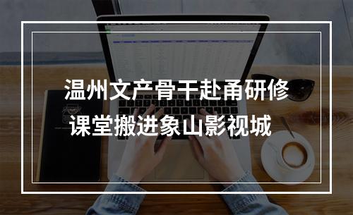 温州文产骨干赴甬研修 课堂搬进象山影视城