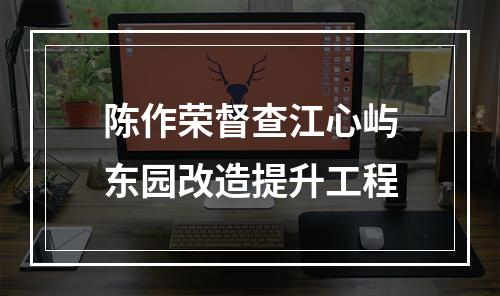 陈作荣督查江心屿东园改造提升工程