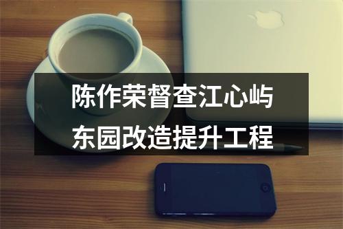 陈作荣督查江心屿东园改造提升工程