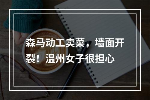 森马动工卖菜，墙面开裂！温州女子很担心