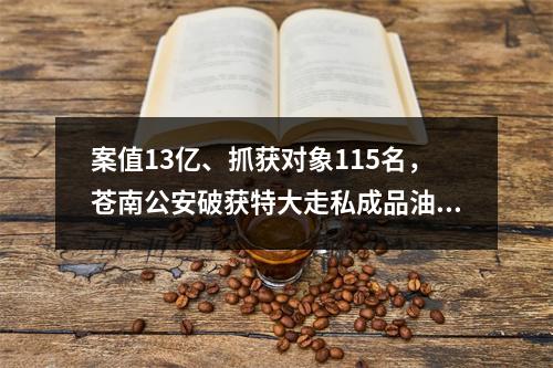 案值13亿、抓获对象115名，苍南公安破获特大走私成品油案件