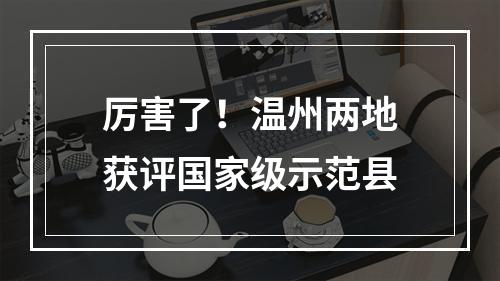 厉害了！温州两地获评国家级示范县