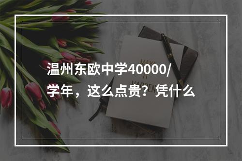 温州东欧中学40000/学年，这么点贵？凭什么