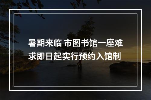 暑期来临 市图书馆一座难求即日起实行预约入馆制