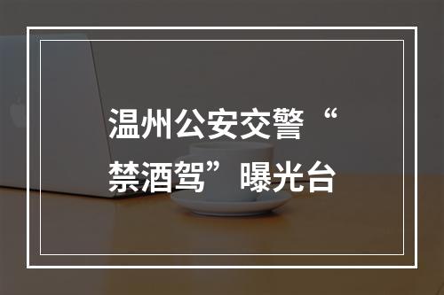 温州公安交警“禁酒驾”曝光台