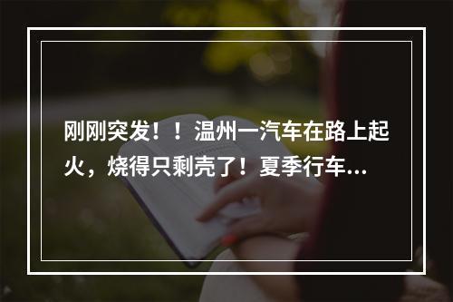 刚刚突发！！温州一汽车在路上起火，烧得只剩壳了！夏季行车，这些情况要注 ...