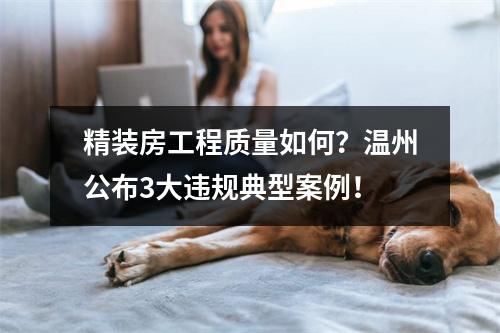 精装房工程质量如何？温州公布3大违规典型案例！