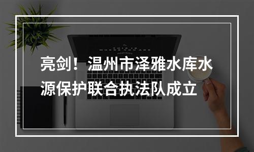 亮剑！温州市泽雅水库水源保护联合执法队成立