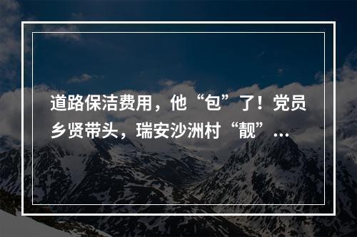 道路保洁费用，他“包”了！党员乡贤带头，瑞安沙洲村“靓”了