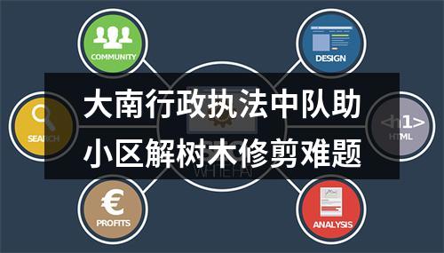 大南行政执法中队助小区解树木修剪难题