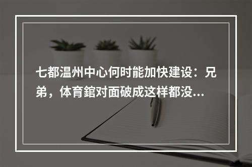 七都温州中心何时能加快建设：兄弟，体育錧对面破成这样都没关系，七都是否太远了