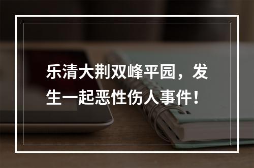 乐清大荆双峰平园，发生一起恶性伤人事件！
