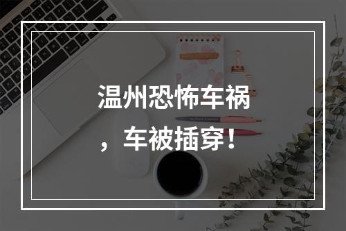 温州恐怖车祸，车被插穿！