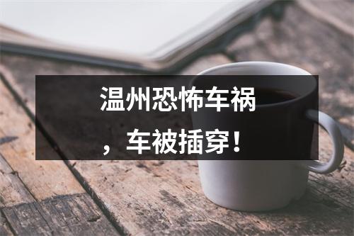 温州恐怖车祸，车被插穿！