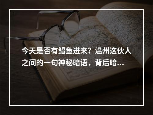 今天是否有鲳鱼进来？温州这伙人之间的一句神秘暗语，背后暗藏5亿走私大案