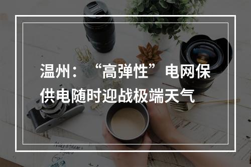 温州：“高弹性”电网保供电随时迎战极端天气