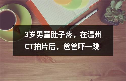 3岁男童肚子疼，在温州CT拍片后，爸爸吓一跳
