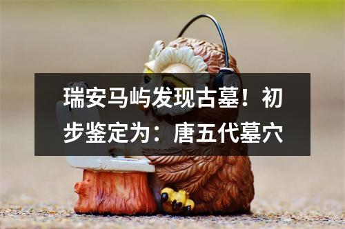 瑞安马屿发现古墓！初步鉴定为：唐五代墓穴