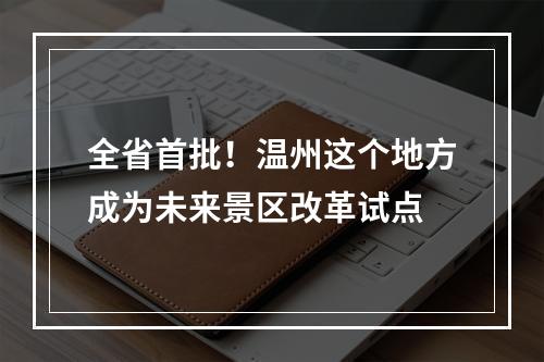 全省首批！温州这个地方成为未来景区改革试点
