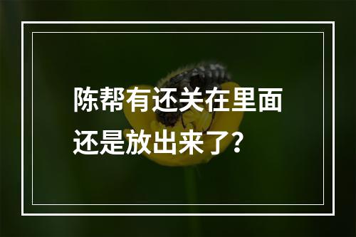 陈帮有还关在里面还是放出来了？