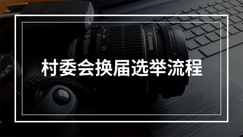 村委会换届选举流程