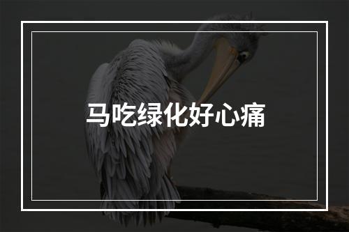 马吃绿化好心痛