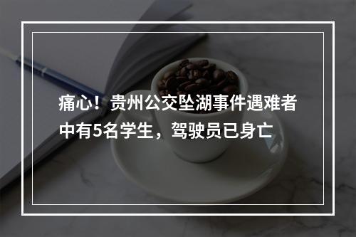 痛心！贵州公交坠湖事件遇难者中有5名学生，驾驶员已身亡