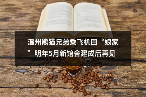 温州熊猫兄弟乘飞机回“娘家”明年5月新馆舍建成后再见