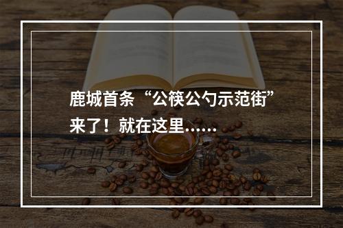 鹿城首条“公筷公勺示范街”来了！就在这里......