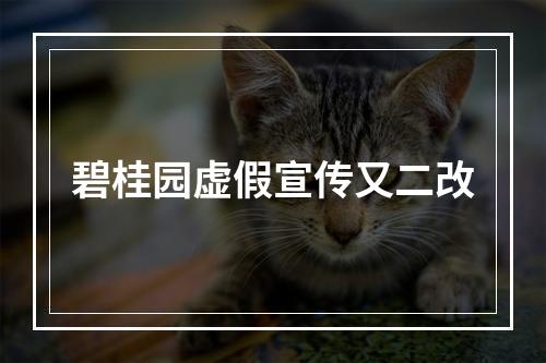 碧桂园虚假宣传又二改