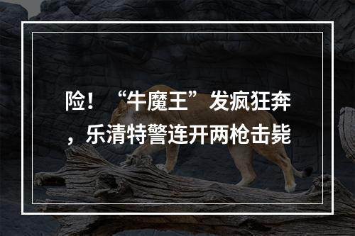 险！“牛魔王”发疯狂奔，乐清特警连开两枪击毙