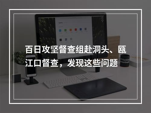 百日攻坚督查组赴洞头、瓯江口督查，发现这些问题