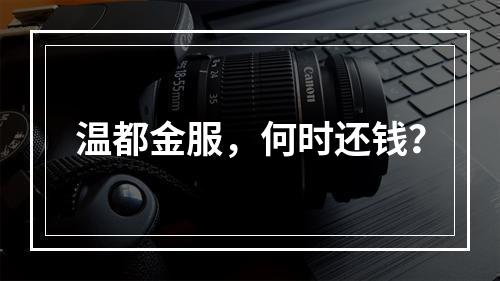 温都金服，何时还钱？
